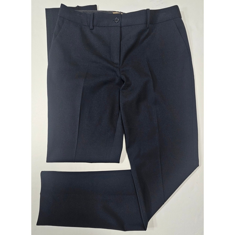 Michael Kors Made in Italy Navy Blue Tailored Straight Leg Dress Pants‎ Womens 6